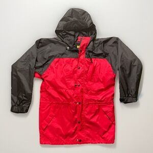 Vintage 1990s REI Gore-Tex Red/Black Elongated Windbreaker Jacket M Colorblock